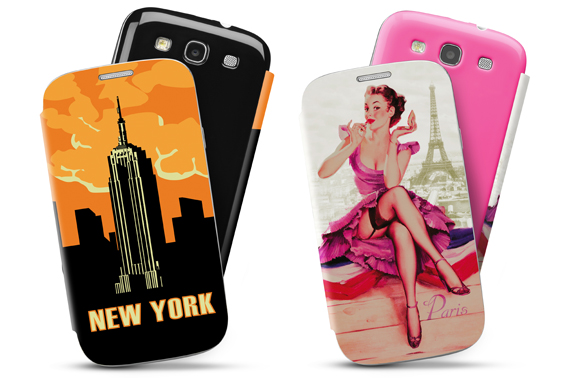 Die Schutzhüllen der Vintage-Serie von Cellularline sind mit den Motiven New York und Paris erhältlich.